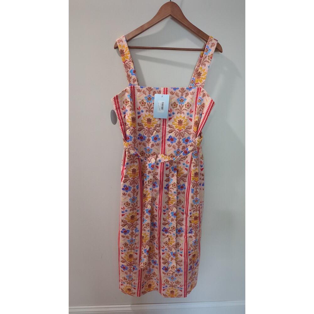 Hill House The Iris Pink Floral Midi Dress NWT - Picture 3 of 7